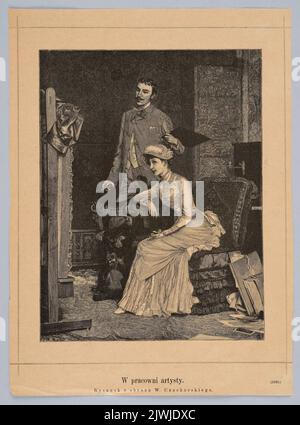 Reproduktion eines Gemäldes: Władysław Czachórski (1850-1911), in der Werkstatt des Künstlers ; `Tygodnik Ilustowany`, 1887, no. 228, S. 321. Unbekannt, Verlag Stockfoto